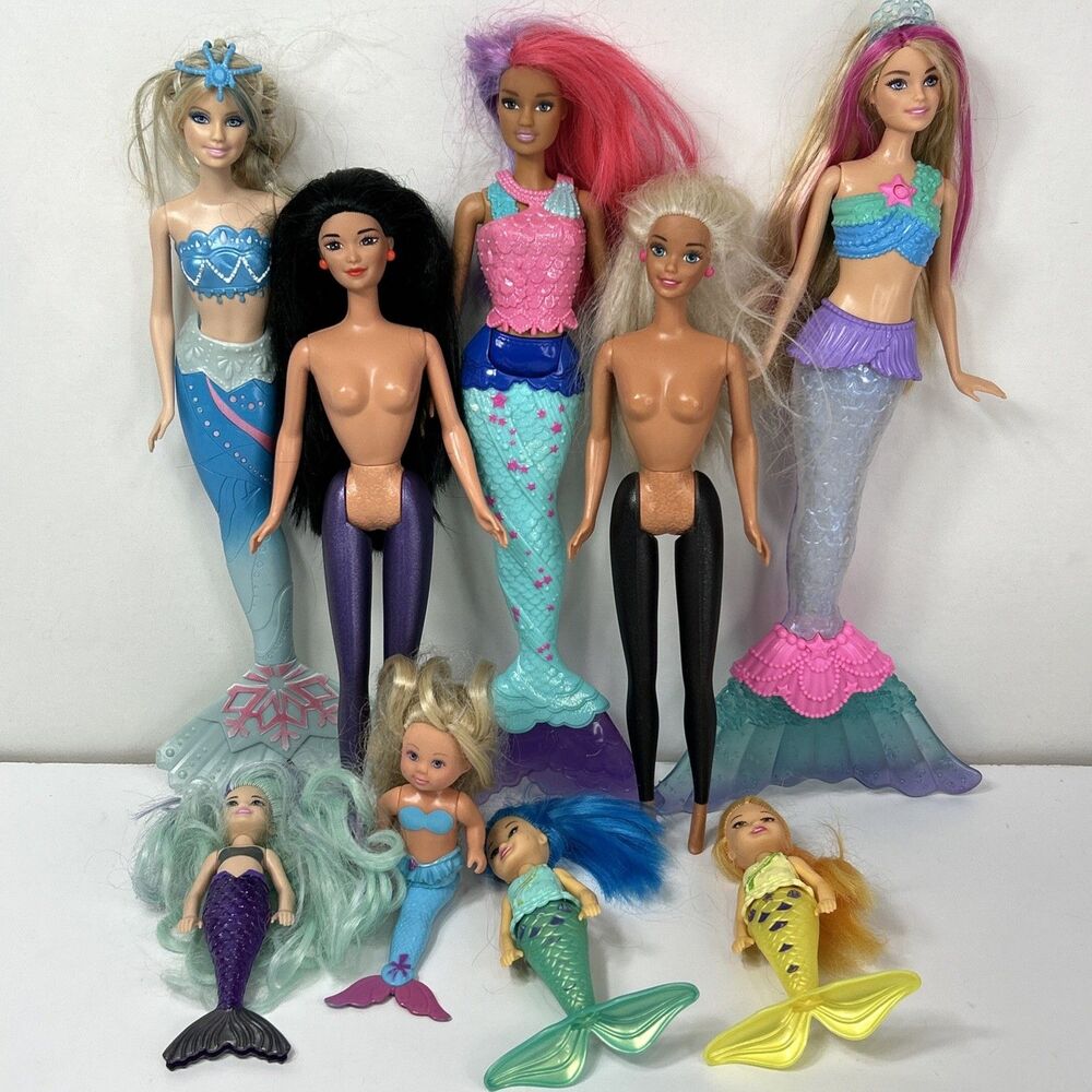 Barbie Dreamtopia Mermaid Lot Ocean Friend Kira Malibu Chelsea Princess Light Up